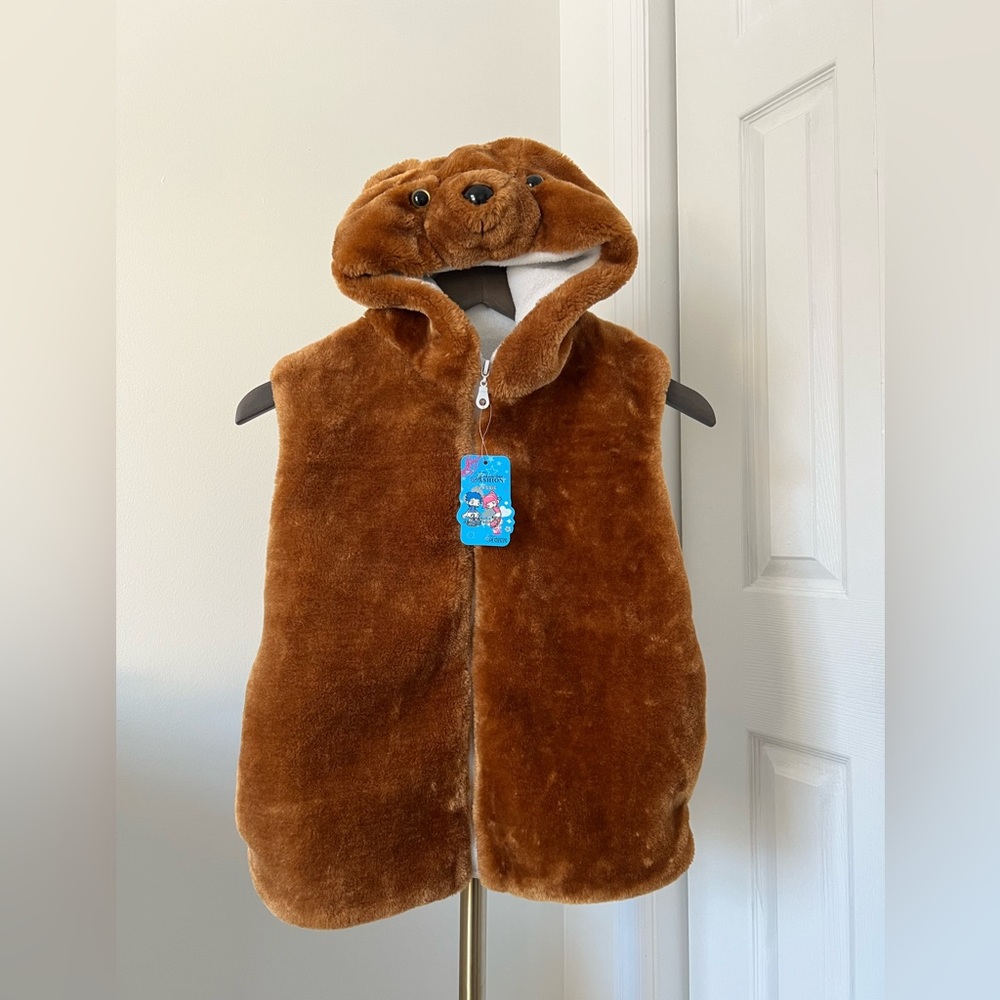 Kids Animal Vest Sleeveless Winter Hooded Girls | 8-12Y